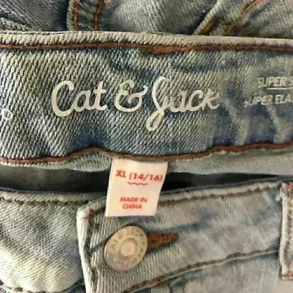 cat & jack distressed short shorts youth xl 14-16 - Picture 4 of 5